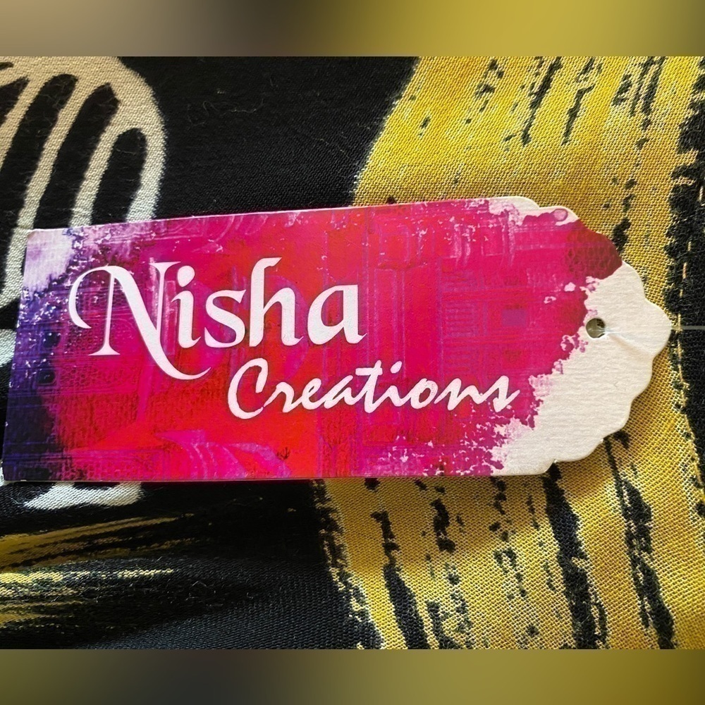 NWT Nisha  Creations Indian Sheer Dress Black Ladies OS - Picture 11 of 13